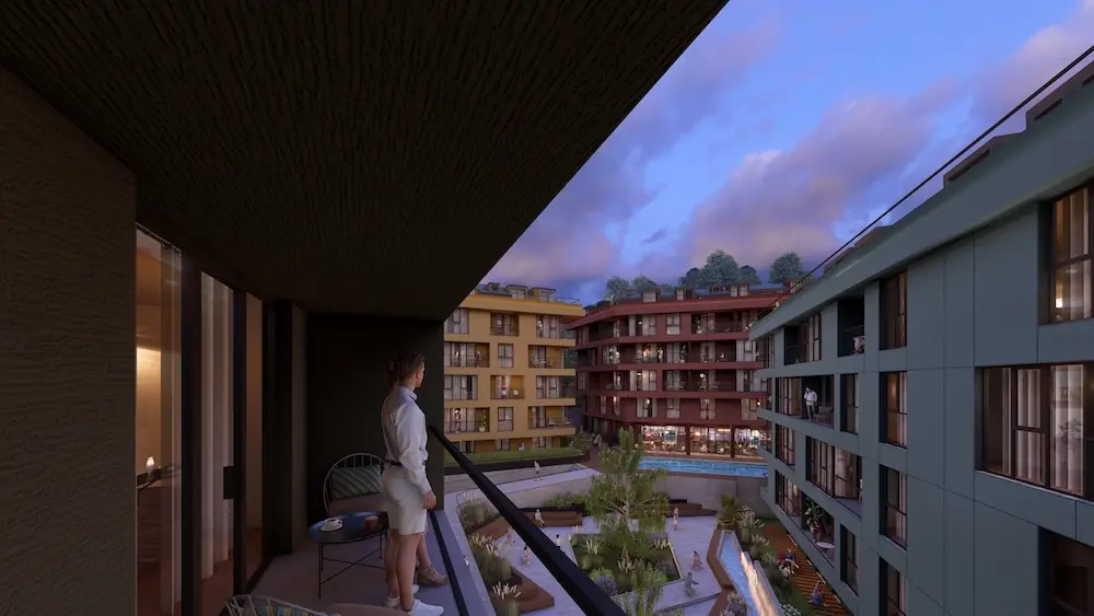 Attached balcony